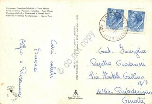 Cartolina Torre Mazza Litorale Piombino Follonica spiaggia animata anni '70 | Immagine Gallery 2