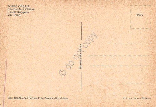 Cartolina Torre Orsaia vedute varie paese case anni '80