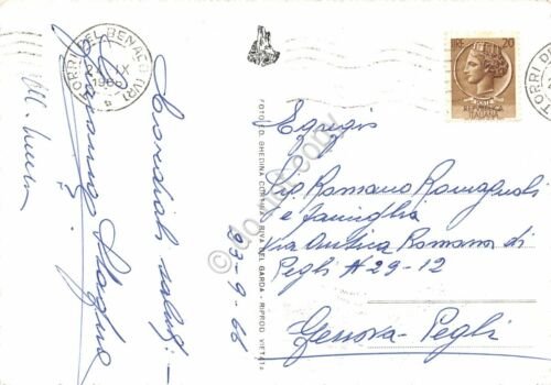 Cartolina Torri del Benaco barche 1966