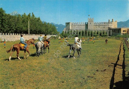 Cartolina Torri del Benaco Galoppatoio fantini cavalli anni '80 | Immagine principale