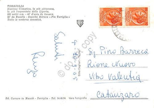 Cartolina Torriglia Lago del Brugneto colorata 1965