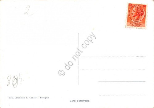 Cartolina Torriglia panorama e case anni '50