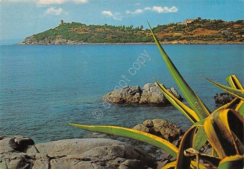 Cartolina Tortolì Porto Fralis Torre e chiesa S. Geminiano | Immagine Gallery 1