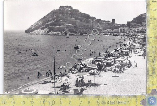 Cartolina Tossa de mar Costa Brava Detalle de la Playa