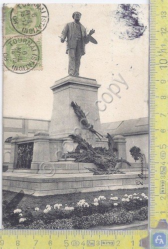 Cartolina Tournai- Monument Gallait- Vg Belge Congo - 1908