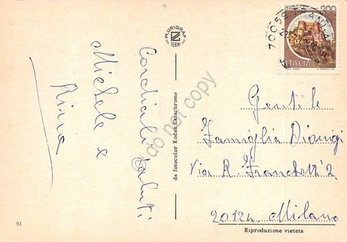 Cartolina Trani 5 vedute (Bari)