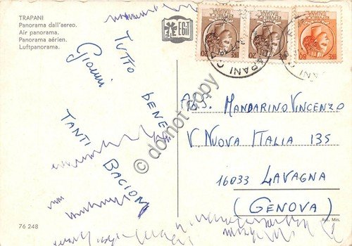 Cartolina Trapani Panorama aereo 1977 | Immagine Gallery 2