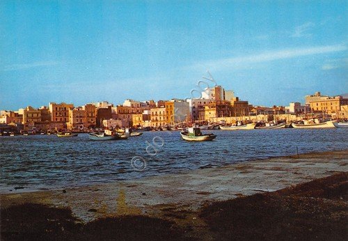 Cartolina Trapani panorama barche case anni '70 | Immagine principale