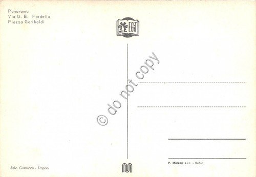 Cartolina Trapani Saluti da Vedutine (Altre tematiche)
