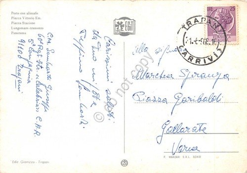 Cartolina Trapani vedute 1968 | Immagine Gallery 2