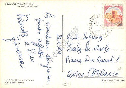 Cartolina Trappa Garessio panorama paese 1984 | Immagine Gallery 2