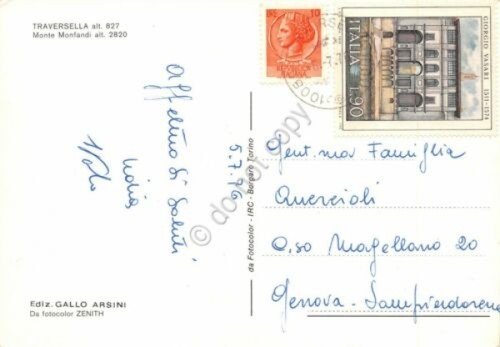 Cartolina Traversella Panorama Monte Monfandi 1976 | Immagine Gallery 2