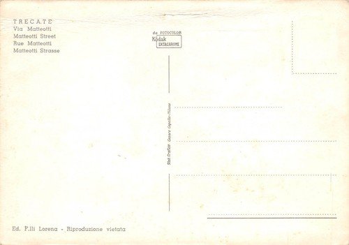 Cartolina Trecate Via Matteotti | Immagine Gallery 2