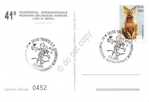 Cartolina Trento 41 film festival montagna timbro filatelico 1993 n. … | Immagine Gallery 2