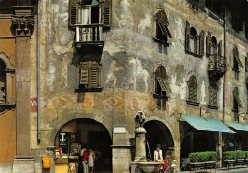 Cartolina Trento Casa Rella 1973 insegna Tabacchi | Immagine principale