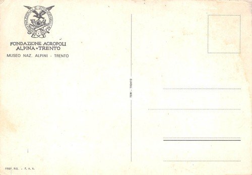 Cartolina Trento Museo Nazionale Alpini