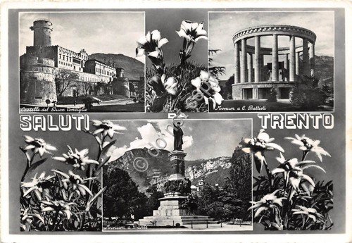 Cartolina Trento Vedutine 1961