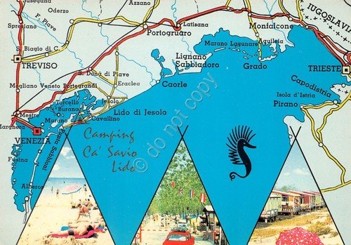 Cartolina Treporti Camping Ca' Savio - Lido mappa e foto …
