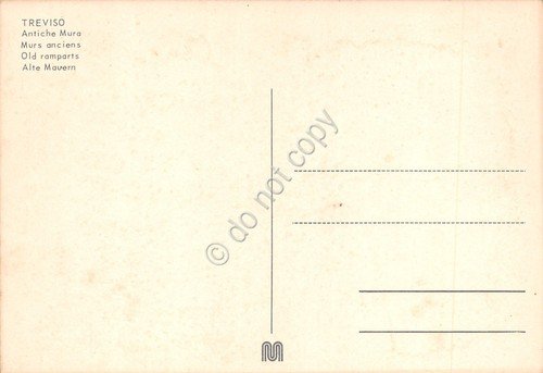 Cartolina Treviso Antiche mura Hotel Carlton anni '70