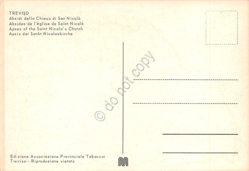 Cartolina Treviso Chiesa S. Nicolò absidi anni '70