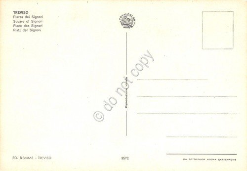 Cartolina Treviso Piazza dei Signori auto d'epoca | Immagine Gallery 2