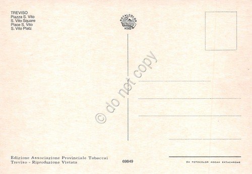 Cartolina Treviso Piazza San Vito anni '70