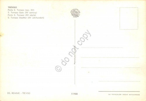 Cartolina Treviso Porta San Tomaso | Immagine Gallery 2