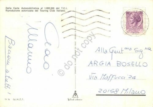 Cartolina Treviso vedute e mappa