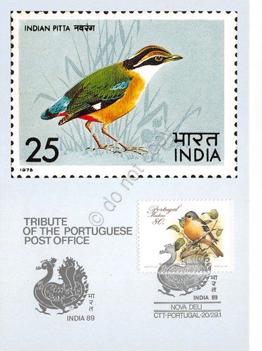 Cartolina Tribute of the Portuguese Post Office Nova Deli 1989 | Immagine principale