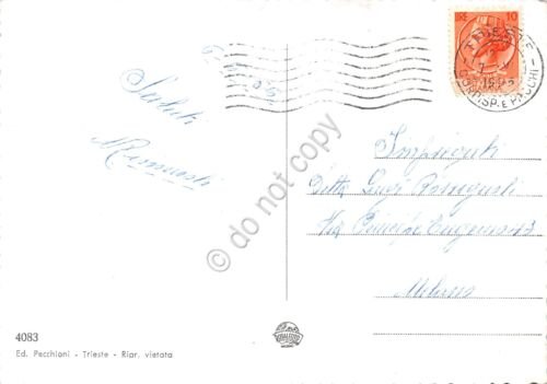 Cartolina Trieste 4 vedute 1956