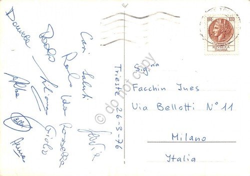 Cartolina Trieste 4 vedute 1976