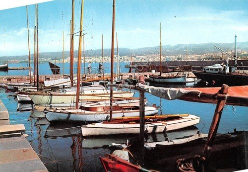 Cartolina Trieste Barche a riposo anni '60 | Immagine principale