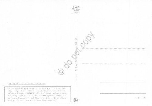 Cartolina Trieste Castello di Miramare dal mare porticciolo | Immagine Gallery 2