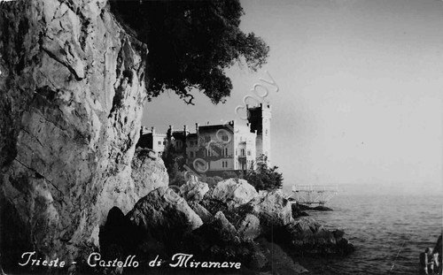 Cartolina Trieste Castello Miramare Timbro Forze Armate 4 Nov anni …