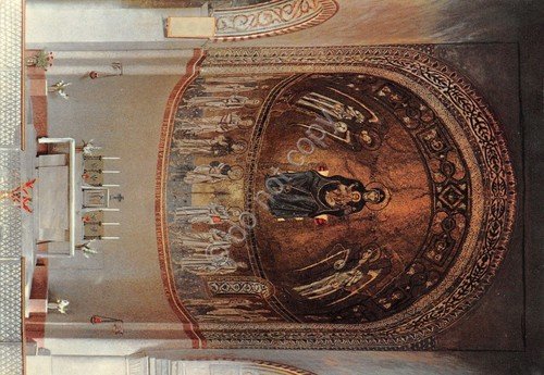 Cartolina Trieste Cattedrale di San Giusto interno