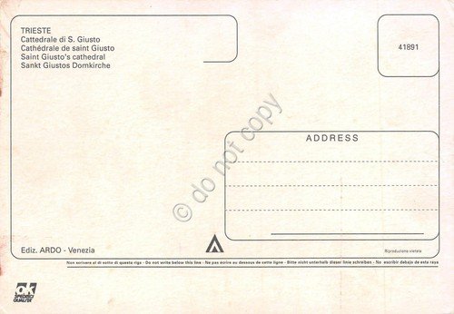 Cartolina Trieste Cattedrale di San Giusto riquadro bianco | Immagine Gallery 2