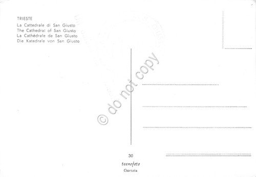 Cartolina Trieste cattedrale di San Giusto Timbro al retro | Immagine Gallery 2