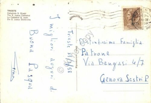 Cartolina Trieste Cattedrale S. Giusto 1958 | Immagine Gallery 2