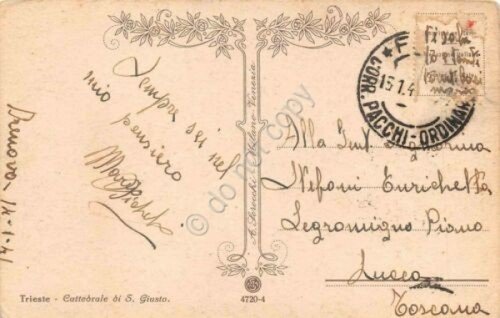 Cartolina Trieste Cattedrale S. Giusto Illustrata Ed Scrocchi 1941 | Immagine Gallery 2