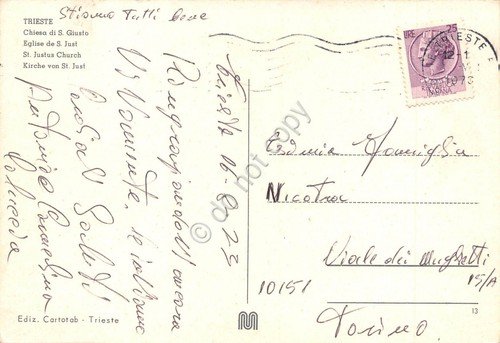 Cartolina Trieste Chiesa di San Giusto animata 1973 | Immagine Gallery 2