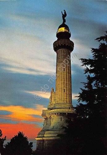 Cartolina Trieste Faro della Vittoria al tramonto | Immagine principale