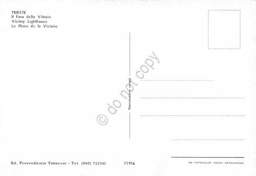 Cartolina Trieste Faro della Vittoria pianta di glicine | Immagine Gallery 2