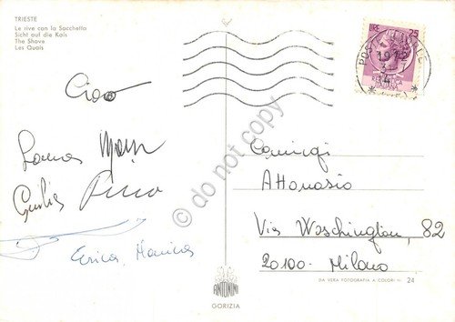 Cartolina Trieste le rive con la Sacchetta