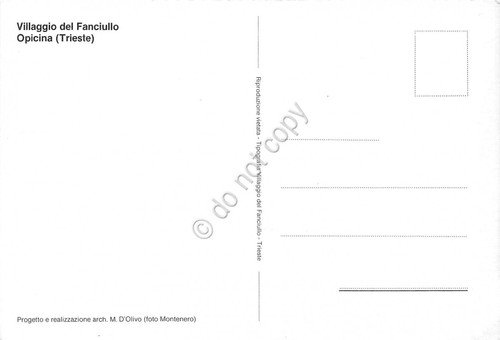 Cartolina Trieste Opicina Villaggio del Fanciullo NVG | Immagine Gallery 2