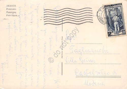 Cartolina Trieste panorama 1952 | Immagine Gallery 2