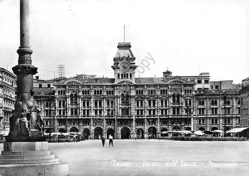 Cartolina Trieste piazza dell' Unità Municipio 1956 | Immagine principale