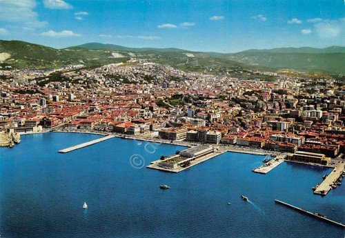 Cartolina Trieste Porto Panorama aereo | Immagine principale