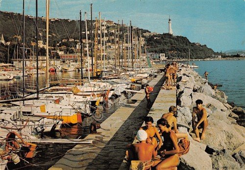Cartolina Trieste scogliera di Barcola animata 1990 | Immagine principale