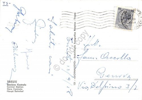 Cartolina Trieste Stazione Centrale 1958 | Immagine Gallery 2