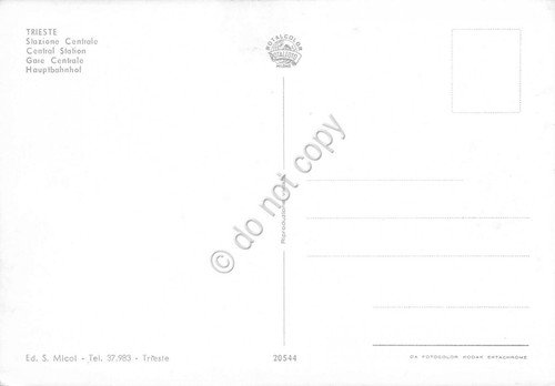 Cartolina Trieste Stazione Centrale Insegna Motta | Immagine Gallery 2